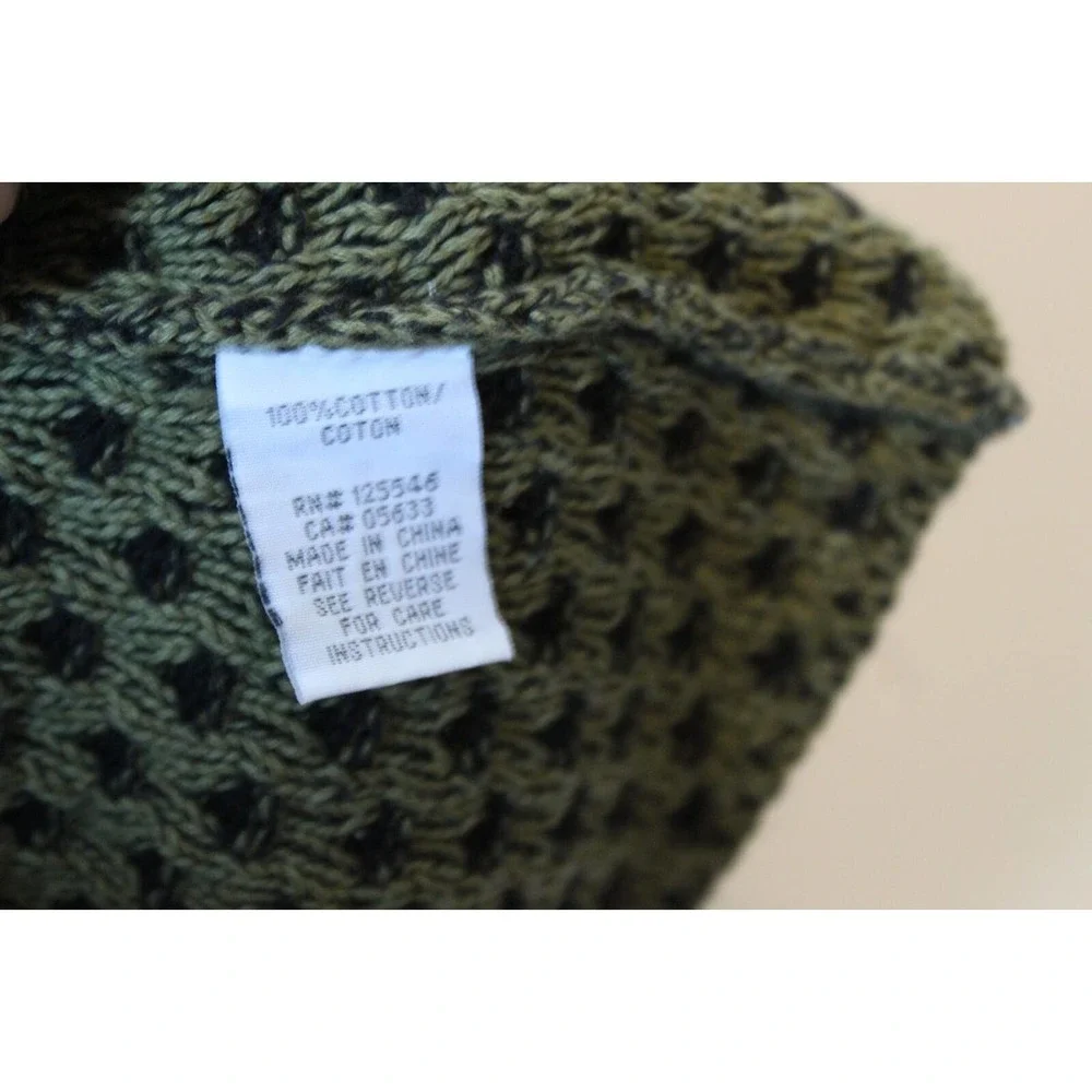Habitat Knit Woven Button Front Sweater Vest Green Women's Size Medium H14513 - Picture 7 of 11
